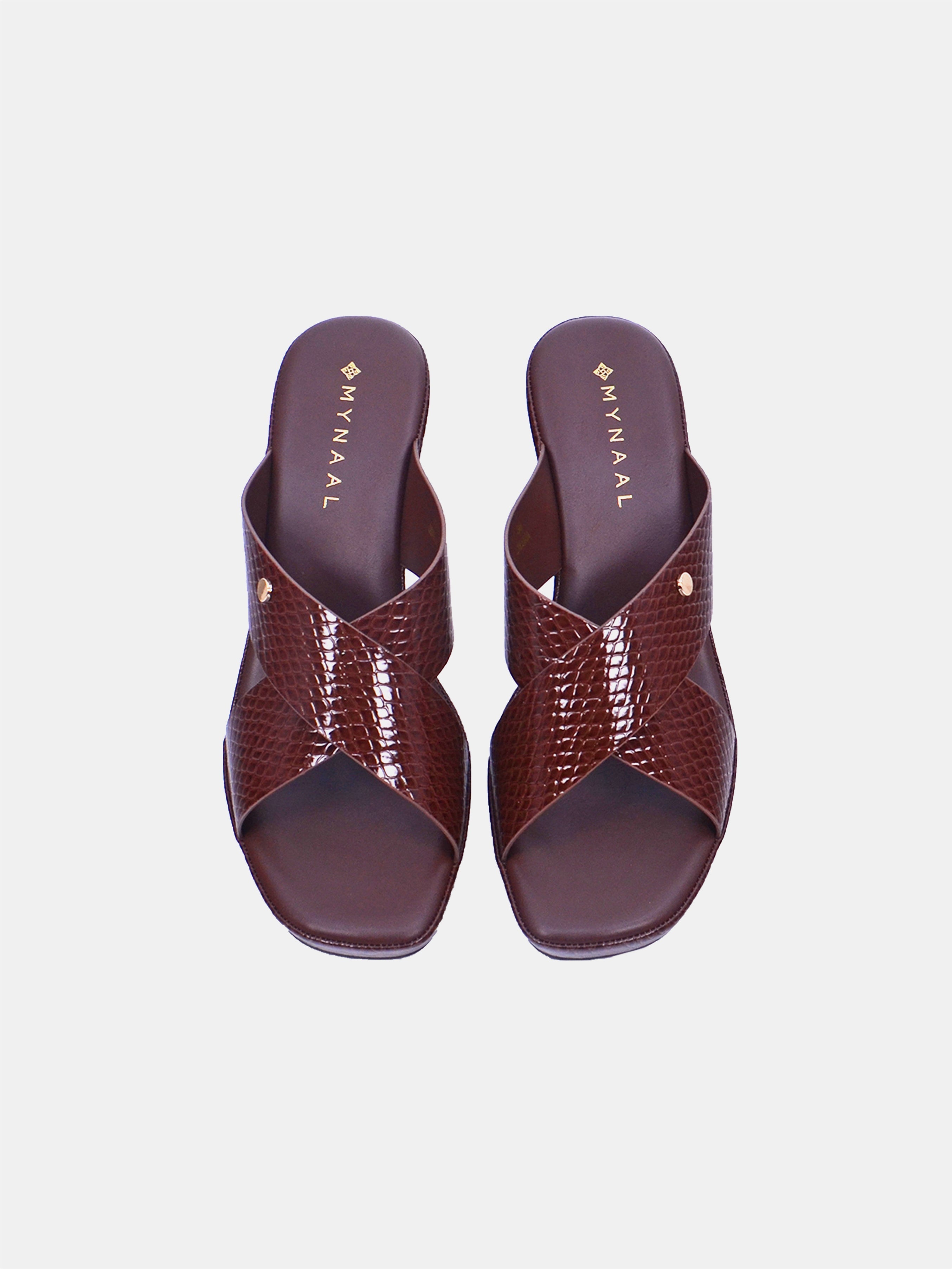 Mynaal Women's block heel sandal- 114RJ211 -Green