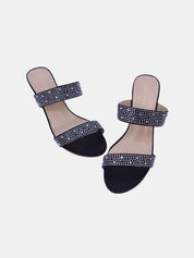 Mynaal Women's spool heel sandal-8TV95-8-Black