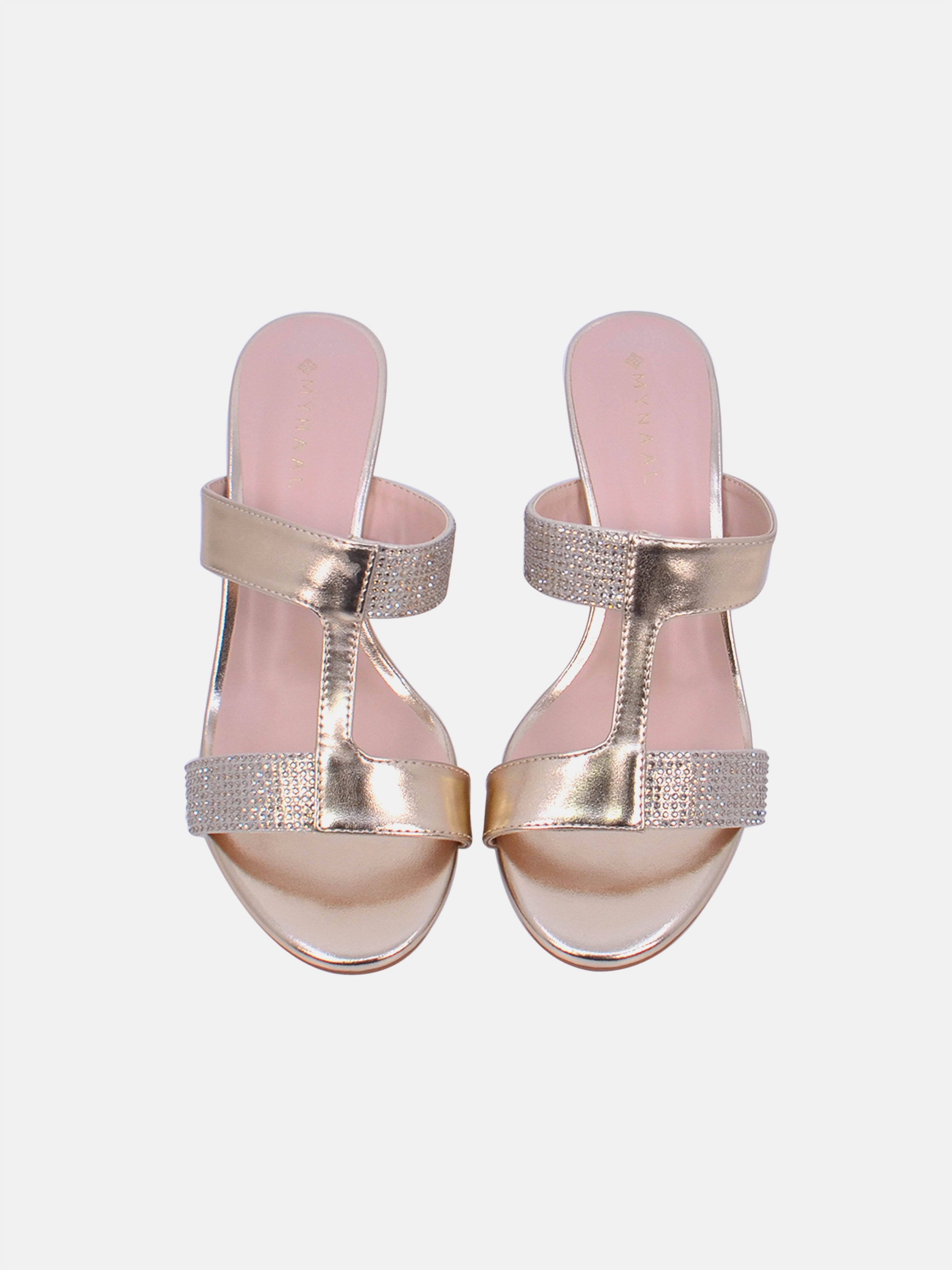 Mynaal Women's block heel sandal-2G5957-523-Gold