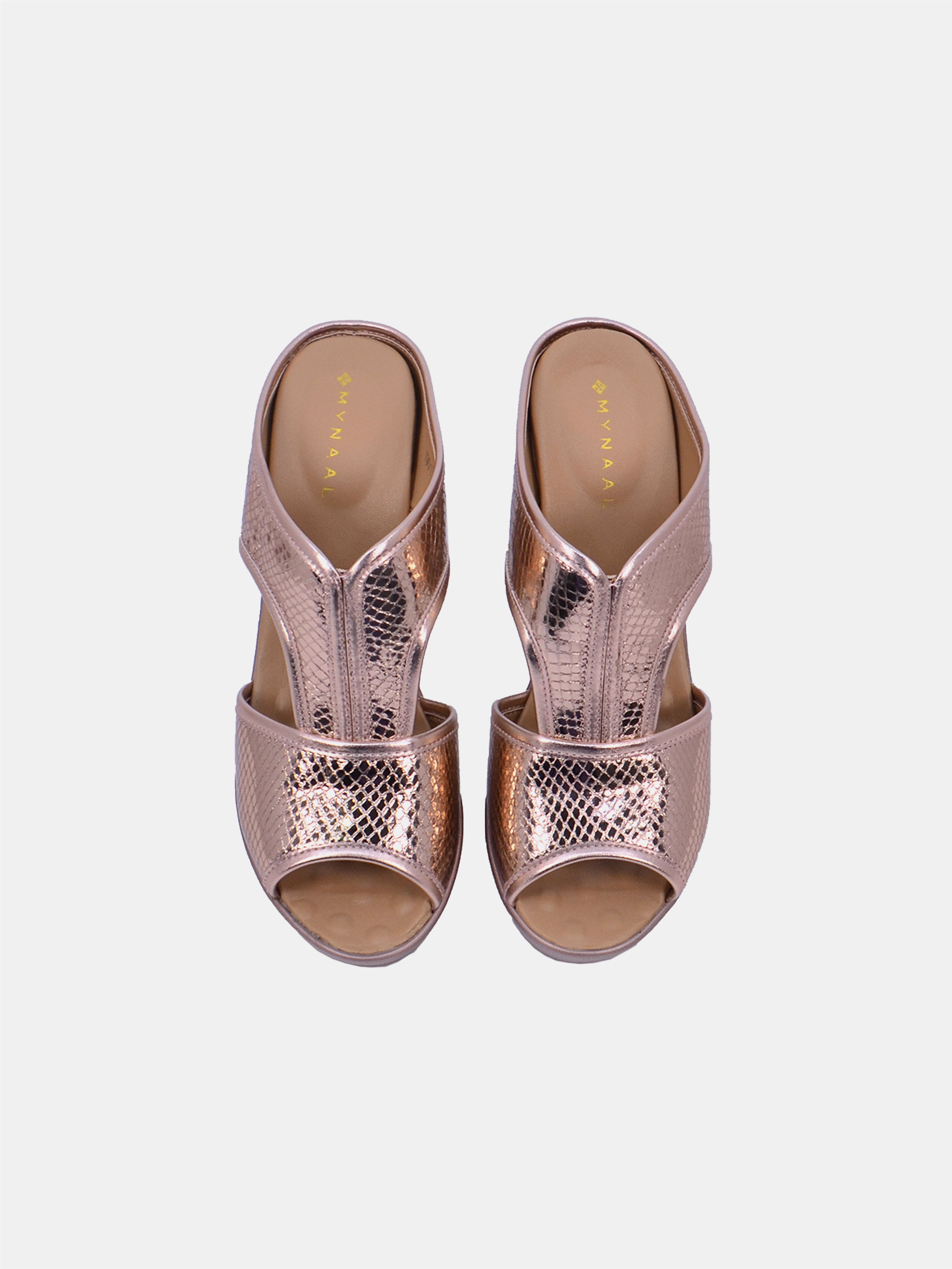 Mynaal Women's wedge heel sandal- 19017-62 -Rose-Gold