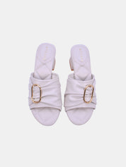 Mynaal Women's block heel sandal-23BJH185-Beige