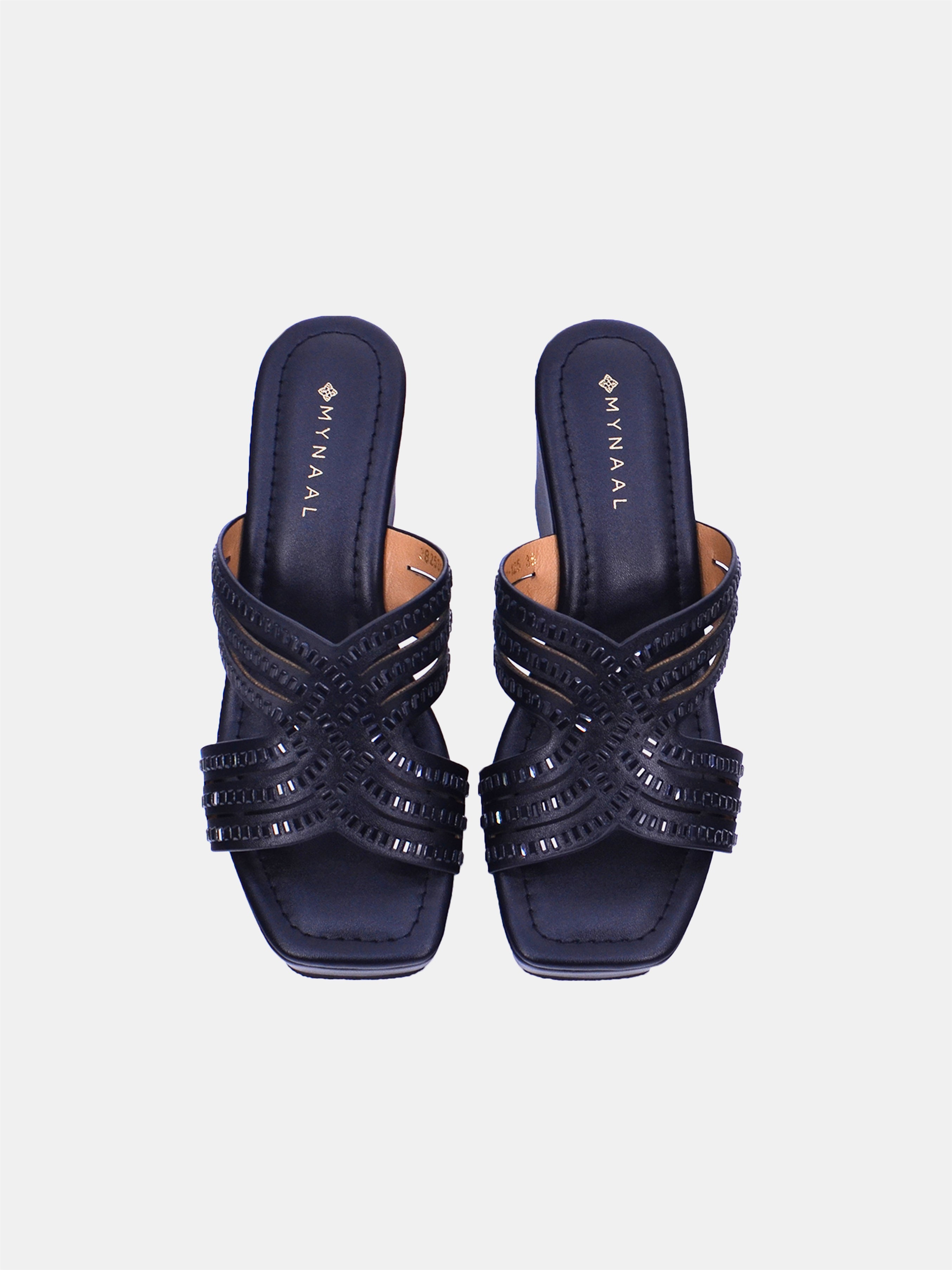 Mynaal Women's wedge heel sandal-2B2531-125-Black