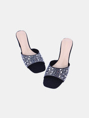 Mynaal Women's block heel sandal-18F8845-10-Black