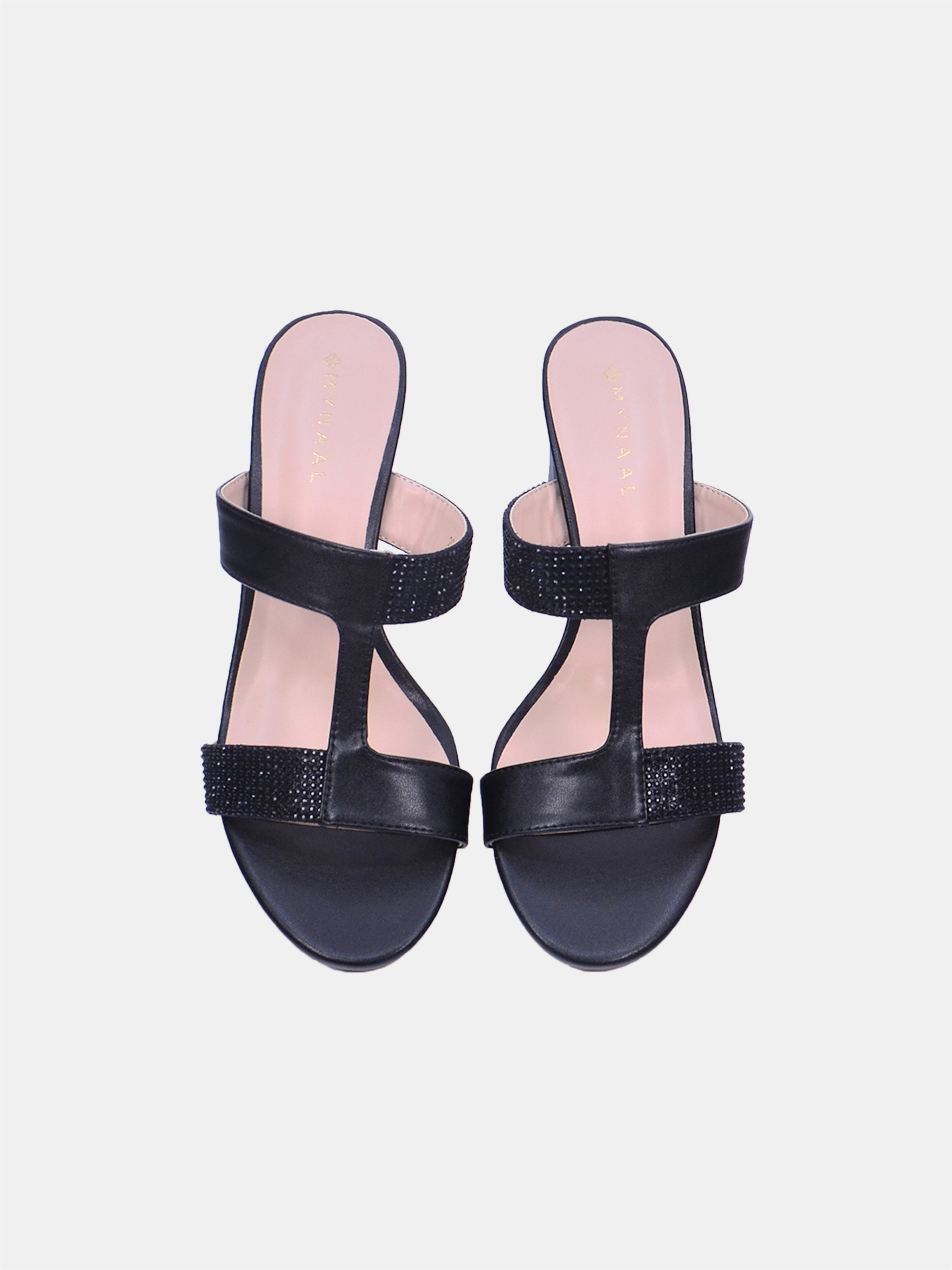 Mynaal Women's block heel sandal-2G5957-523-Black