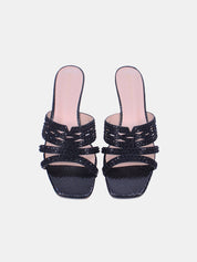 Mynaal Women's spool heel sandal-2G9183-532-Black