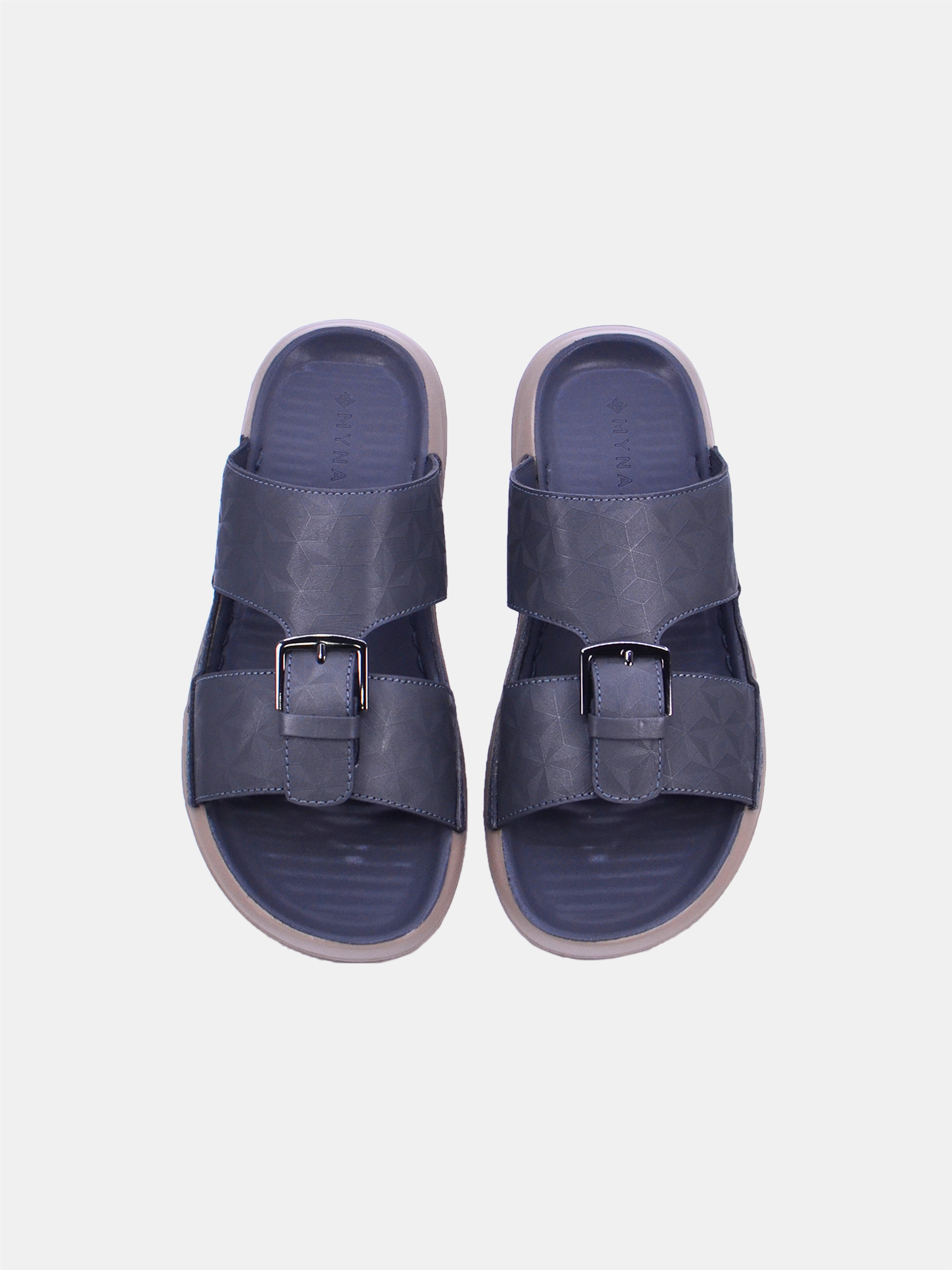 Mynaal Men's flat sandal -  23218-3  - Gray