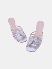 Mynaal Women's block heel sandal-18F8827-16-Silver