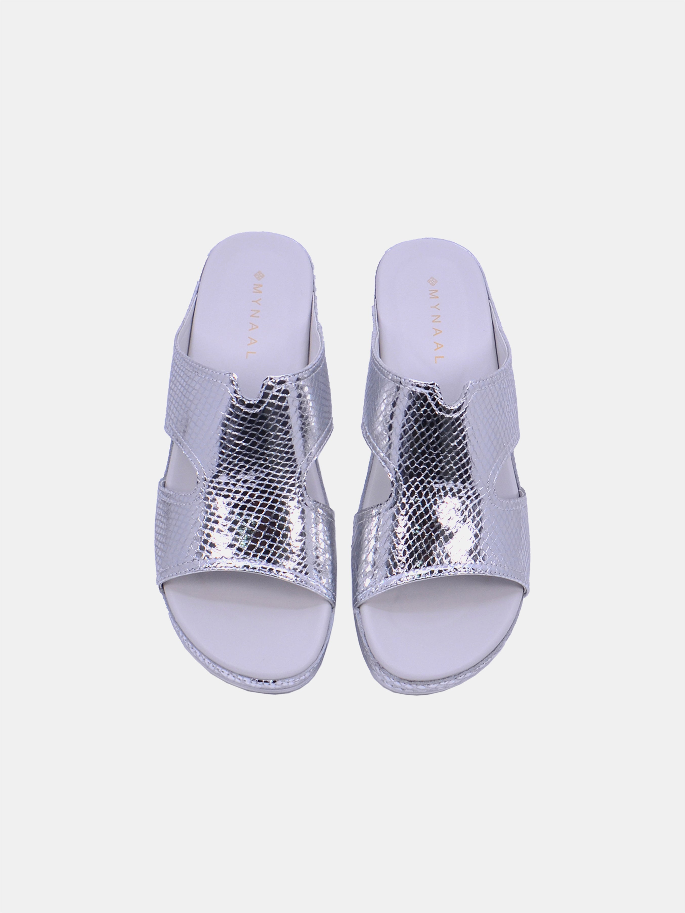 Mynaal Women's slip-on sandal- 2407-32 -Silver