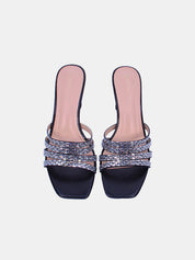 Mynaal Women's spool heel sandal-15C8618-621-Black