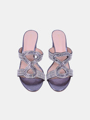 Mynaal Women's block heel sandal-2G5957-522-Gray