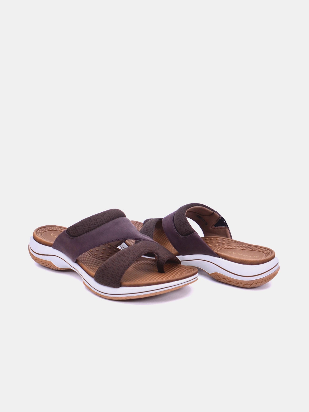Mynaal Women's flat sandal-23ABT173-Brown