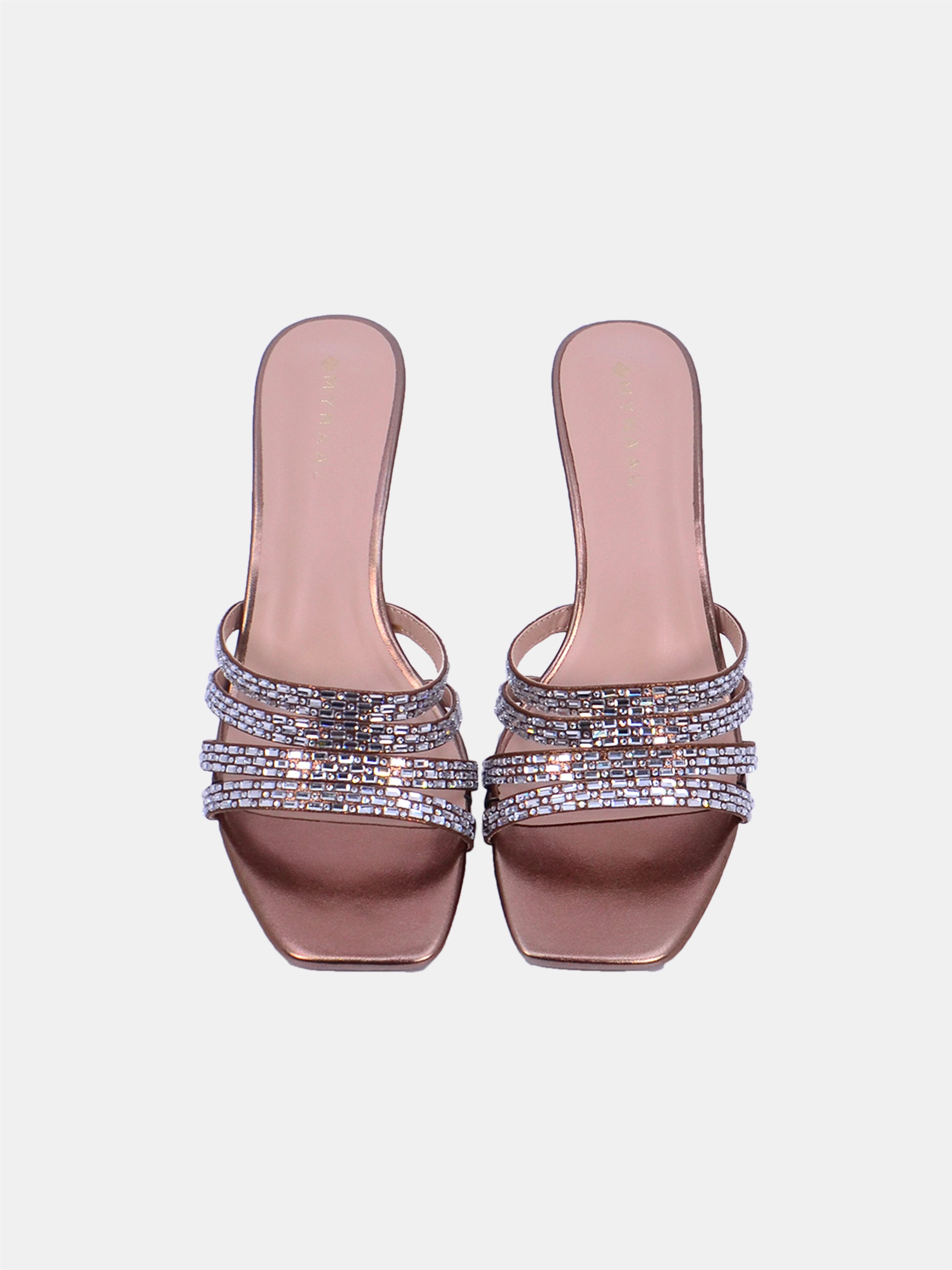 Mynaal Women's spool heel sandal-15C8618-621-Bronze