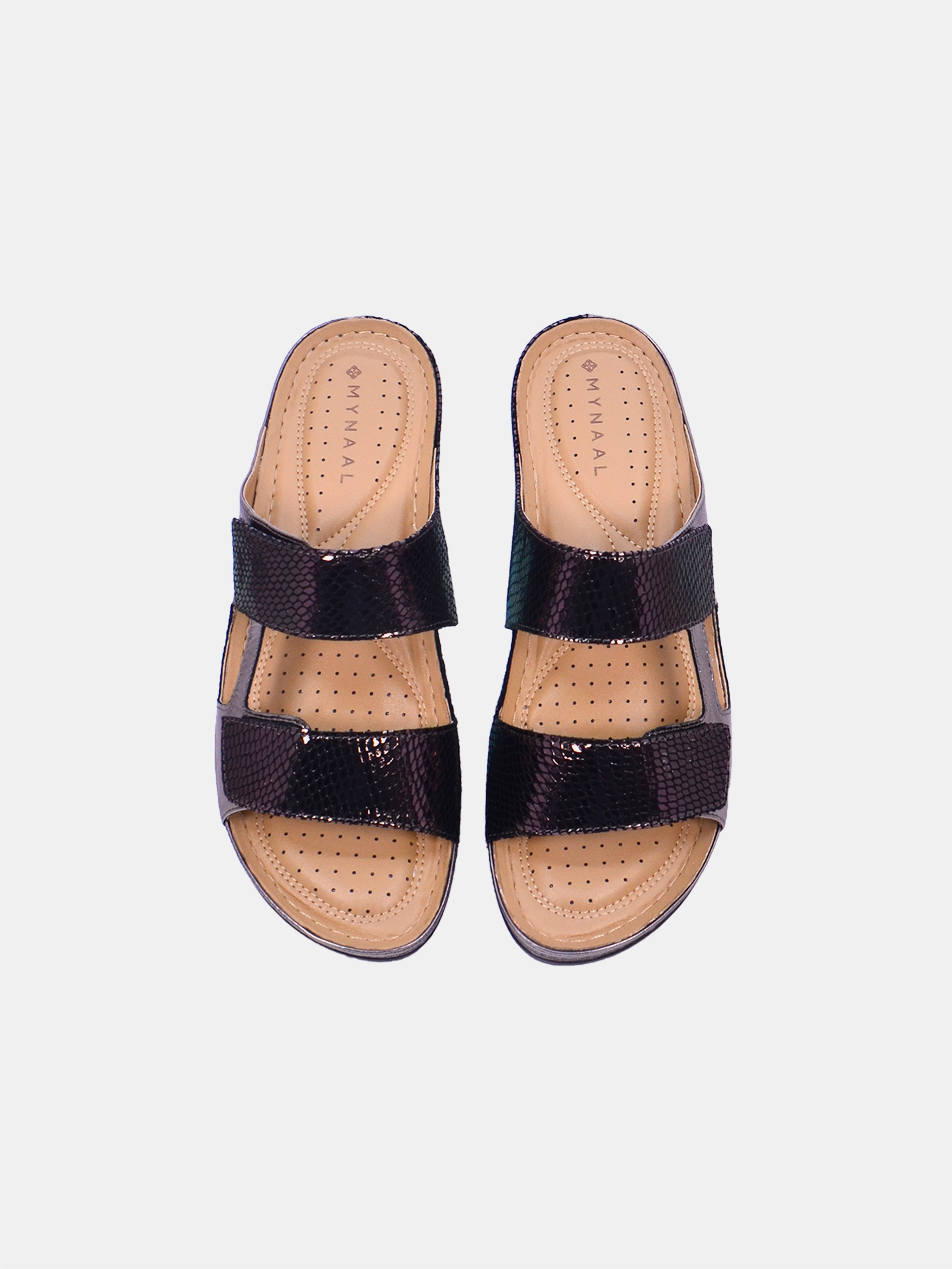 Mynaal Women's flat sandal- 30059-13 -Gray