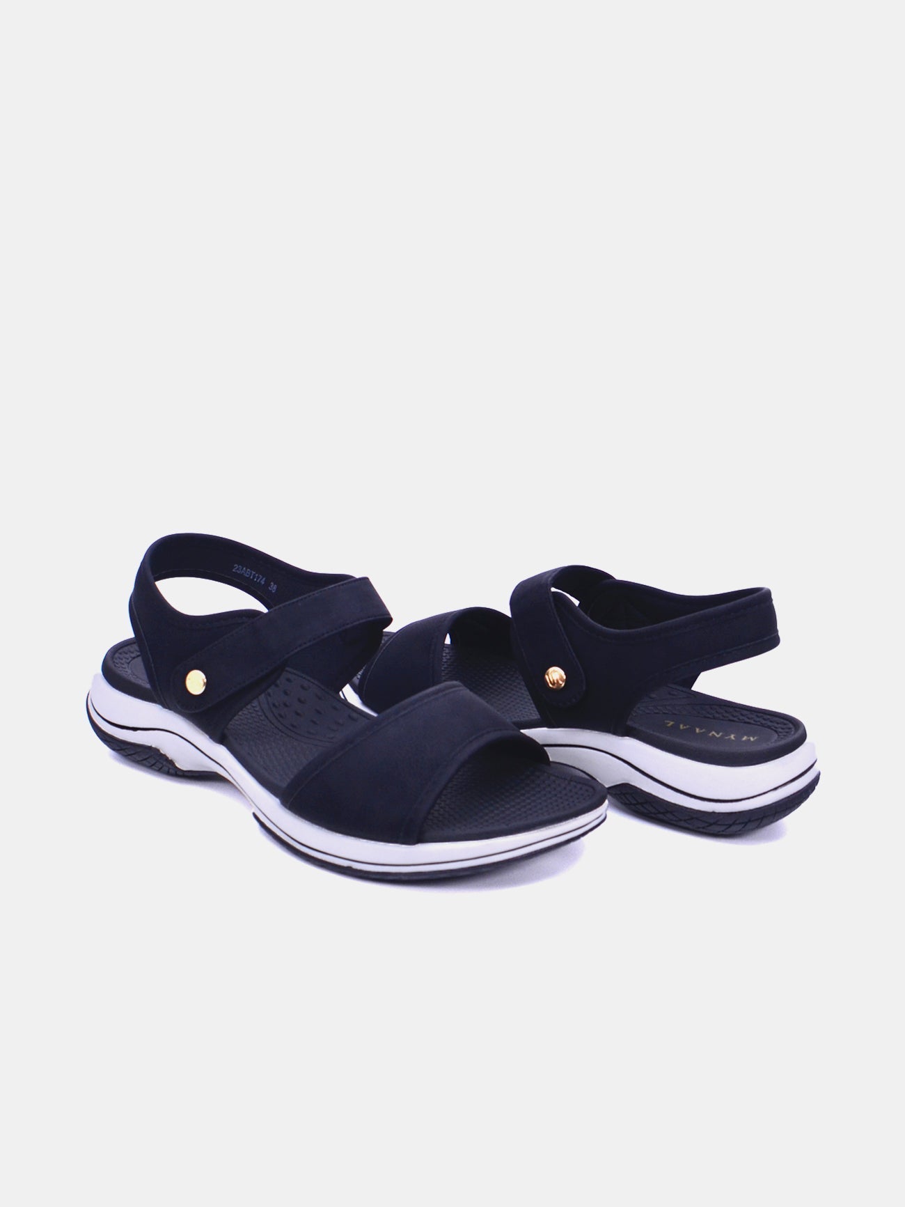 Mynaal Women's flat sandal-18F8845-10-Black