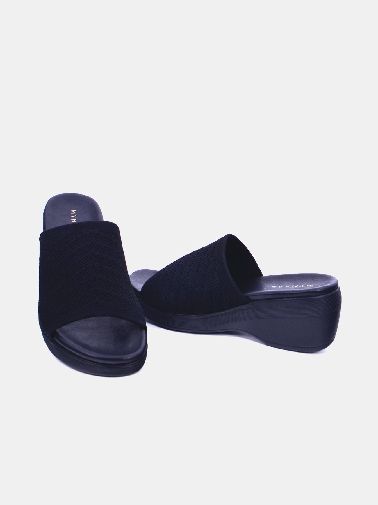 Mynaal Women's wedge heel sandal-23AWZ764-Black