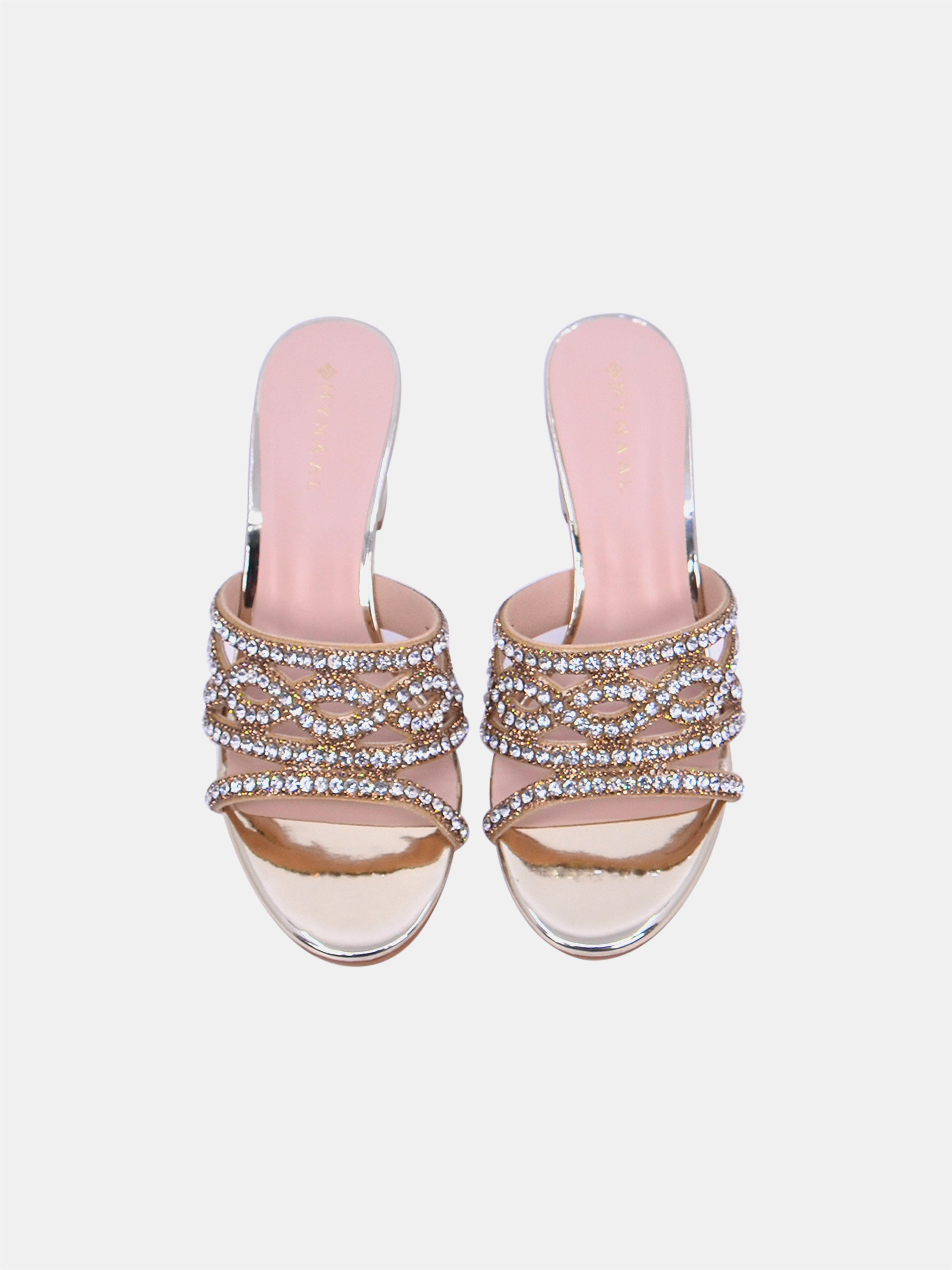 Mynaal Women's block heel sandal-2G5957-521-Gold