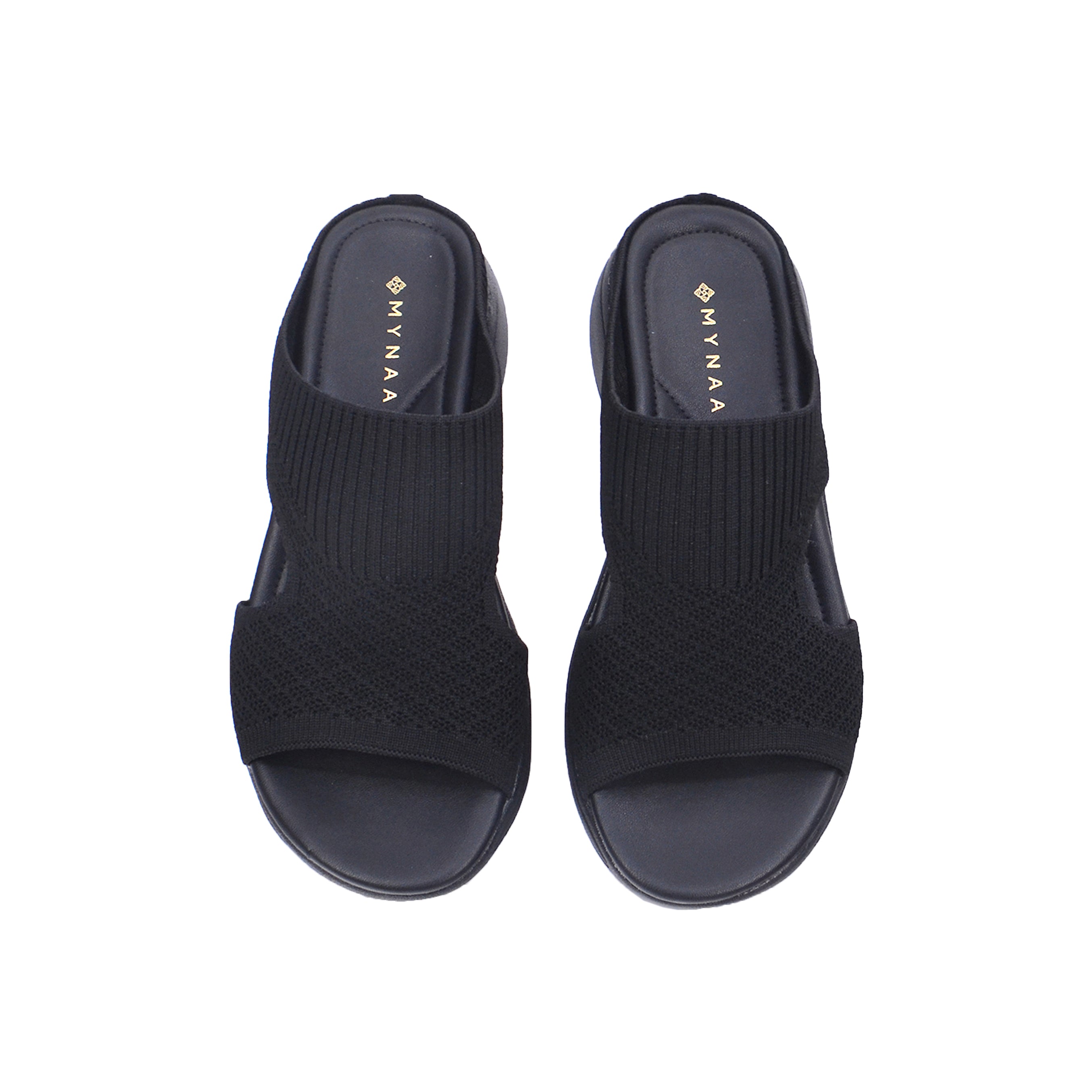 Mynaal Women's slip-on sandal-414RJ383-Black