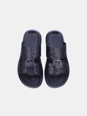 Mynaal Men's flat sandal -  23218-3  - Black