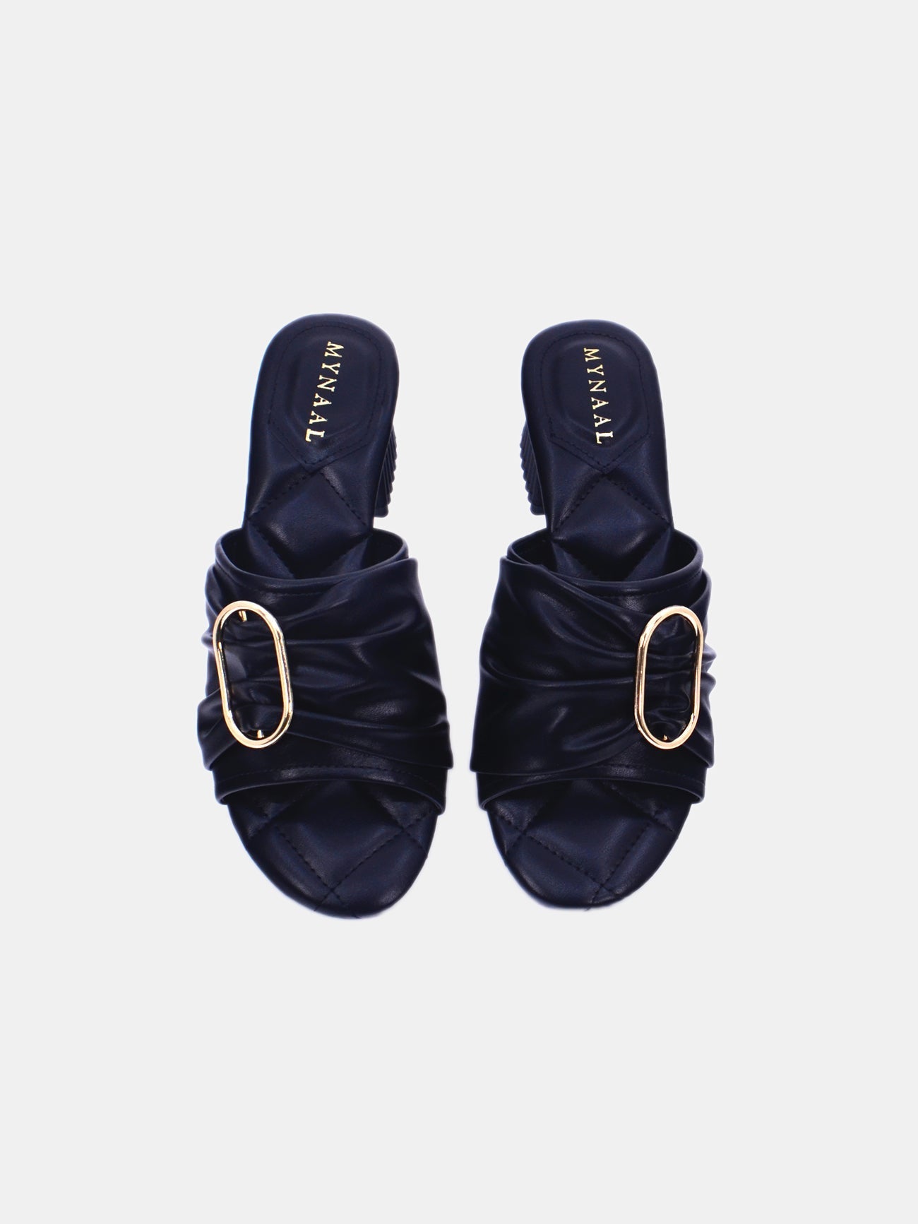 Mynaal Women's block heel sandal-23BJH185-Black