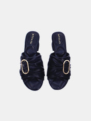 Mynaal Women's block heel sandal-23BJH185-Black