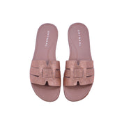 Mynaal Women's slide sandal with cutout straps-414RJ901-Gold