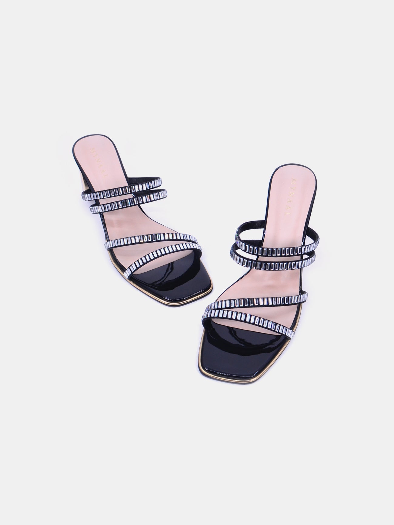 Mynaal Women's block heel sandal-18F696-19-Black