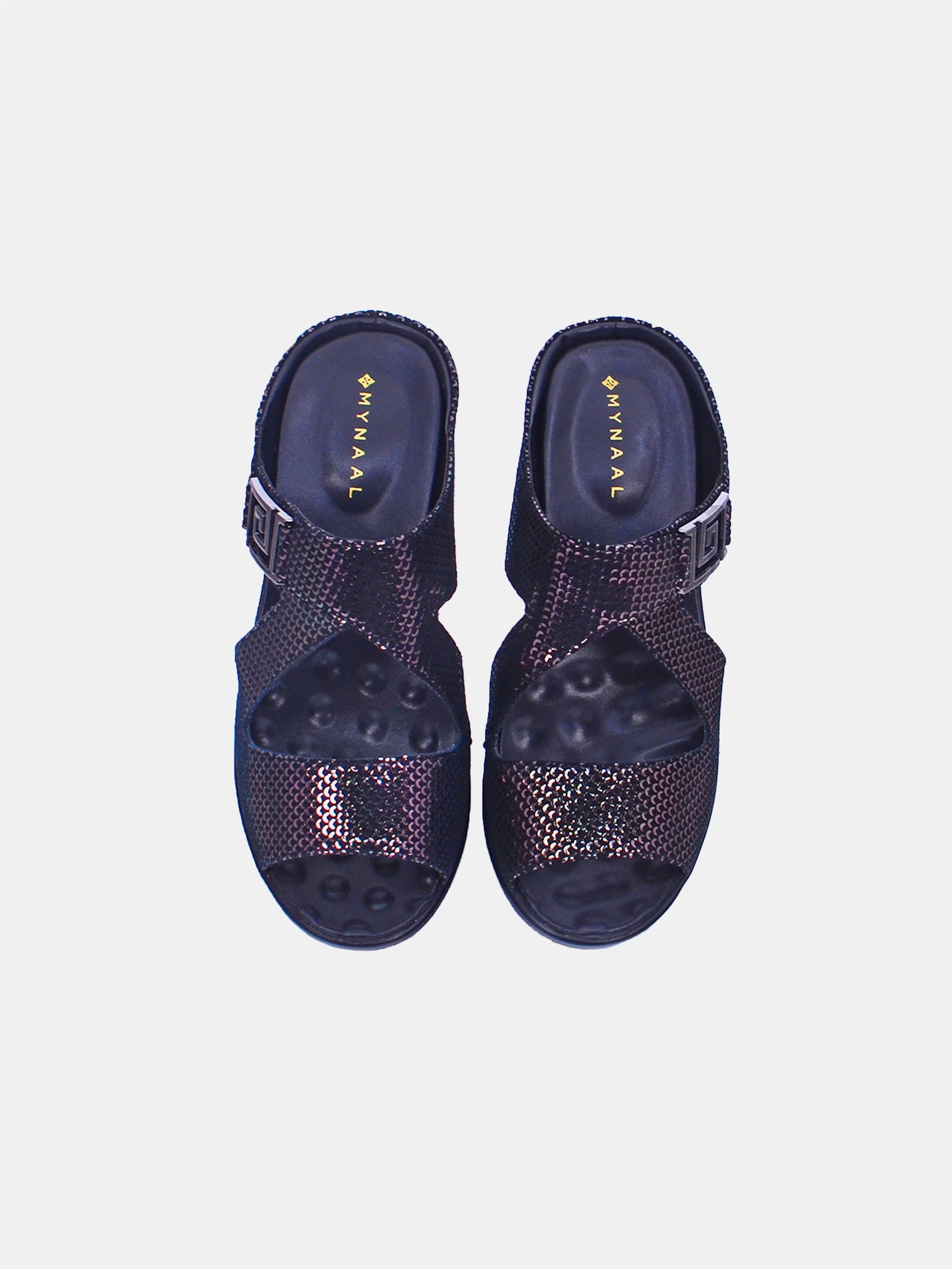 Mynaal Women's wedge heel sandal- 20926-8 -Black