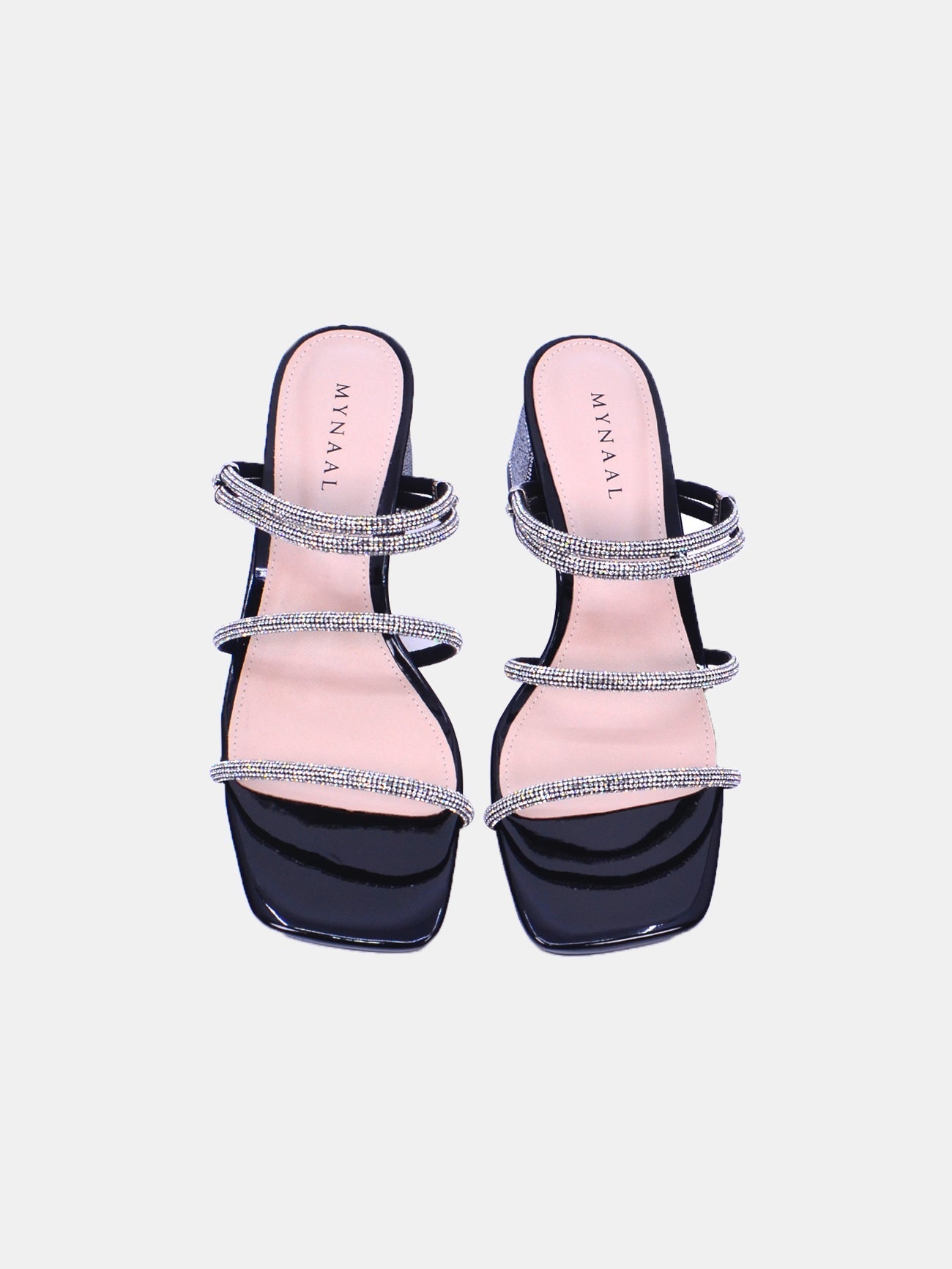 Mynaal Women's block heel sandal-2321-2-Black