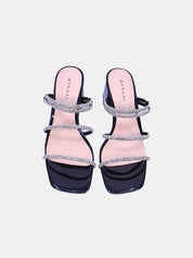 Mynaal Women's block heel sandal-2321-2-Black