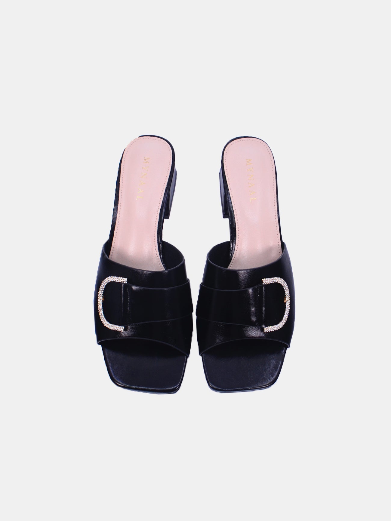 Mynaal Women's block heel sandal-23BXG103-Black