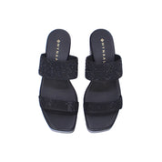 Mynaal Women's block-heel sandal with embellished straps-414RJ67B-Black