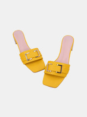 Mynaal Women's block heel sandal-18F4088-8-Yellow