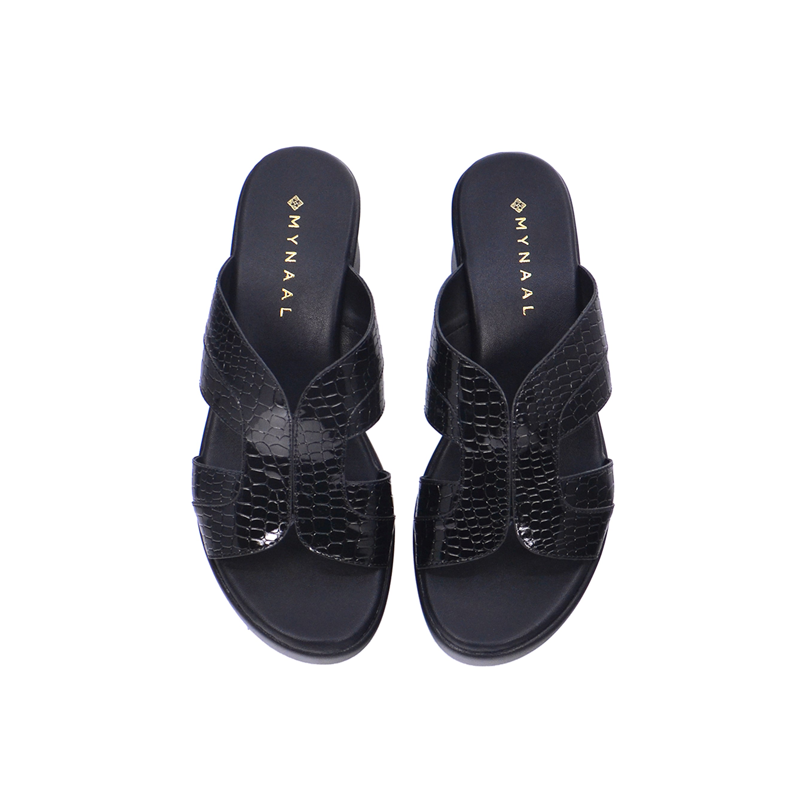 Mynaal Women's block heel sandal-414RJ69H-Black