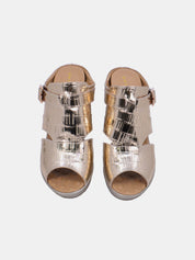 Mynaal Women's platform heel sandal- 19017-61 -Gold