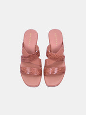 Mynaal Women's block heel sandal- 114RJ217 -Pink