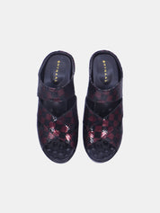 Mynaal Women's block heel sandal- 2407-31 -Maroon