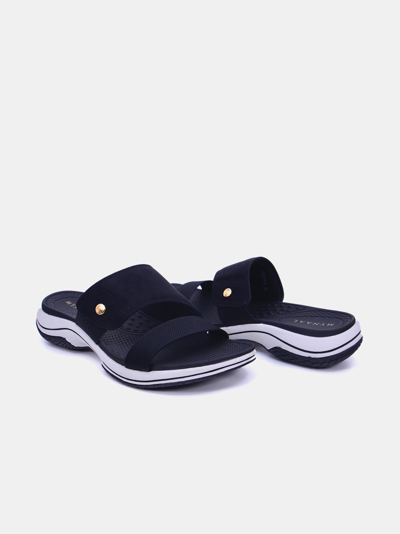 Mynaal Women's flat sandal-23ABT172-Black
