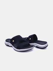 Mynaal Women's flat sandal-23ABT172-Black