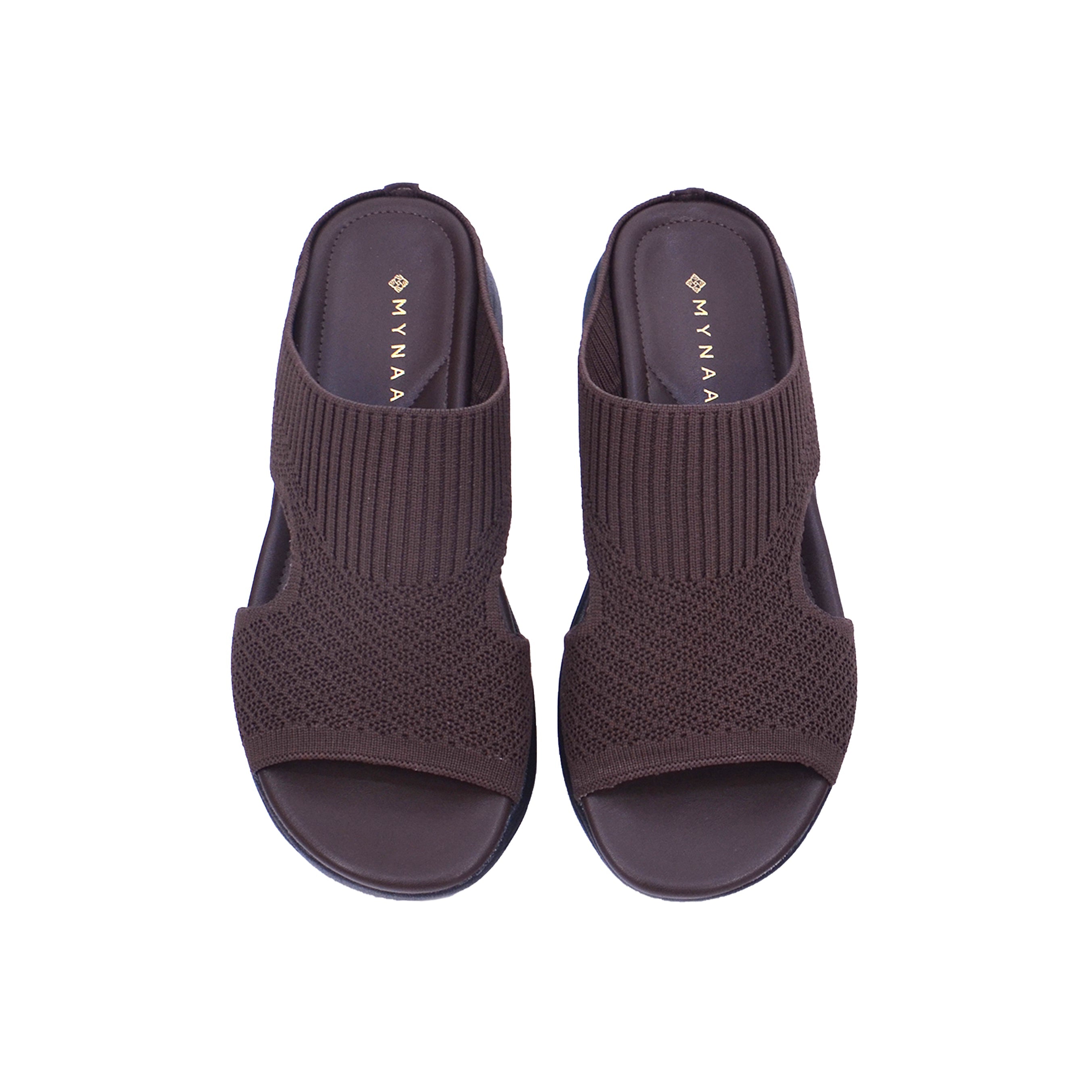 Mynaal Women's slip-on sandal-414RJ383-Brown