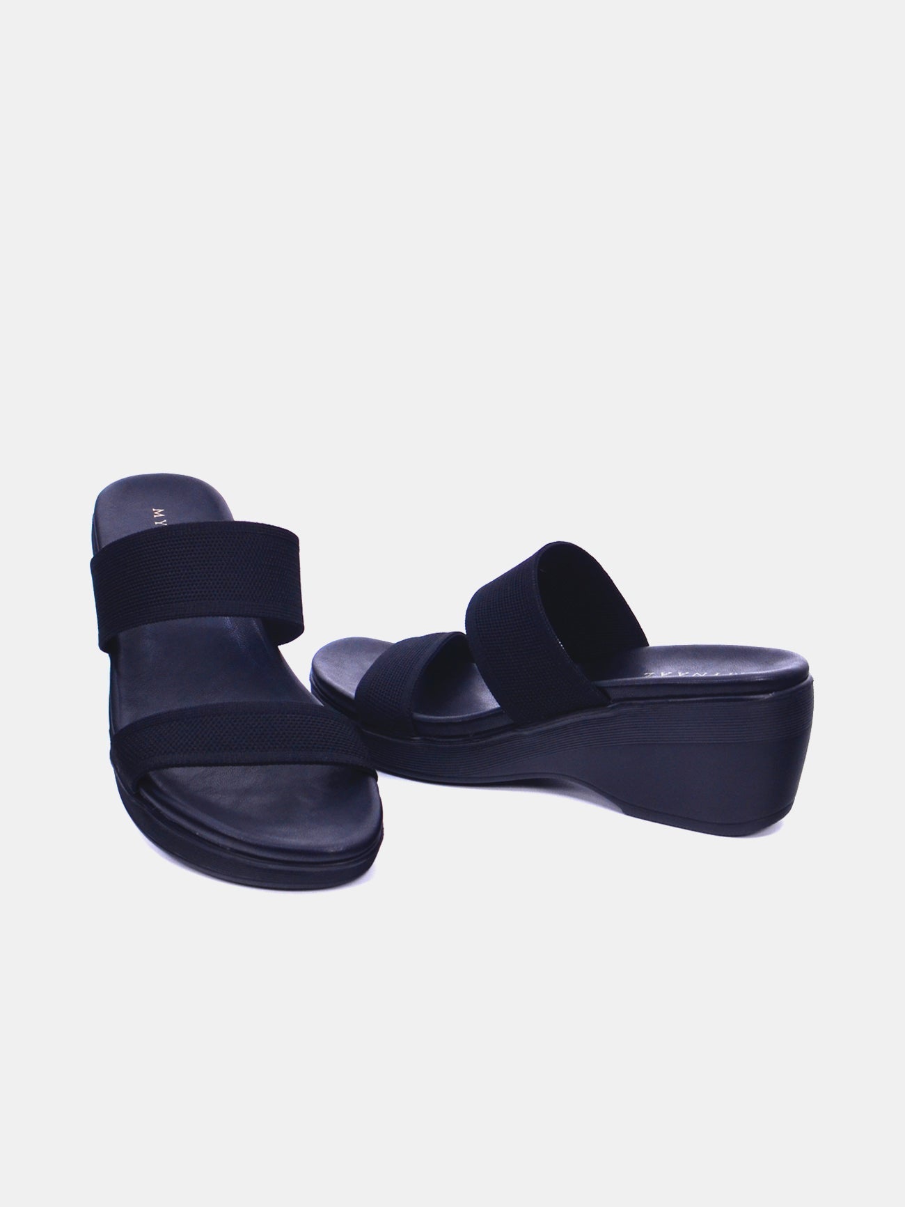 Mynaal Women's slip-on heel sandal-23AWZ767-Black