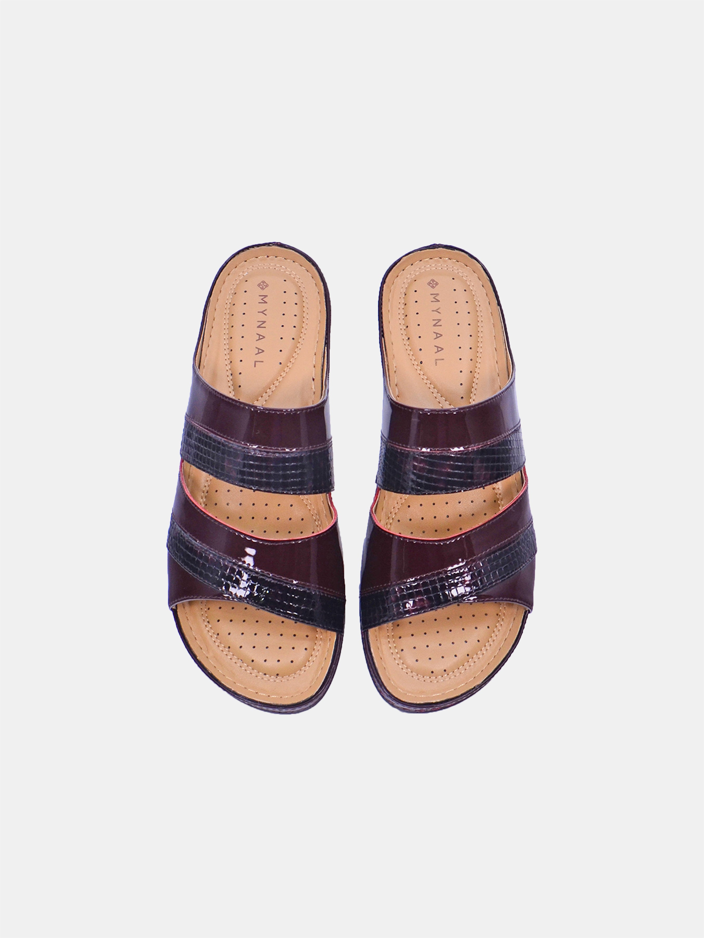 Mynaal Women's flat sandal- 88909-61 -Maroon