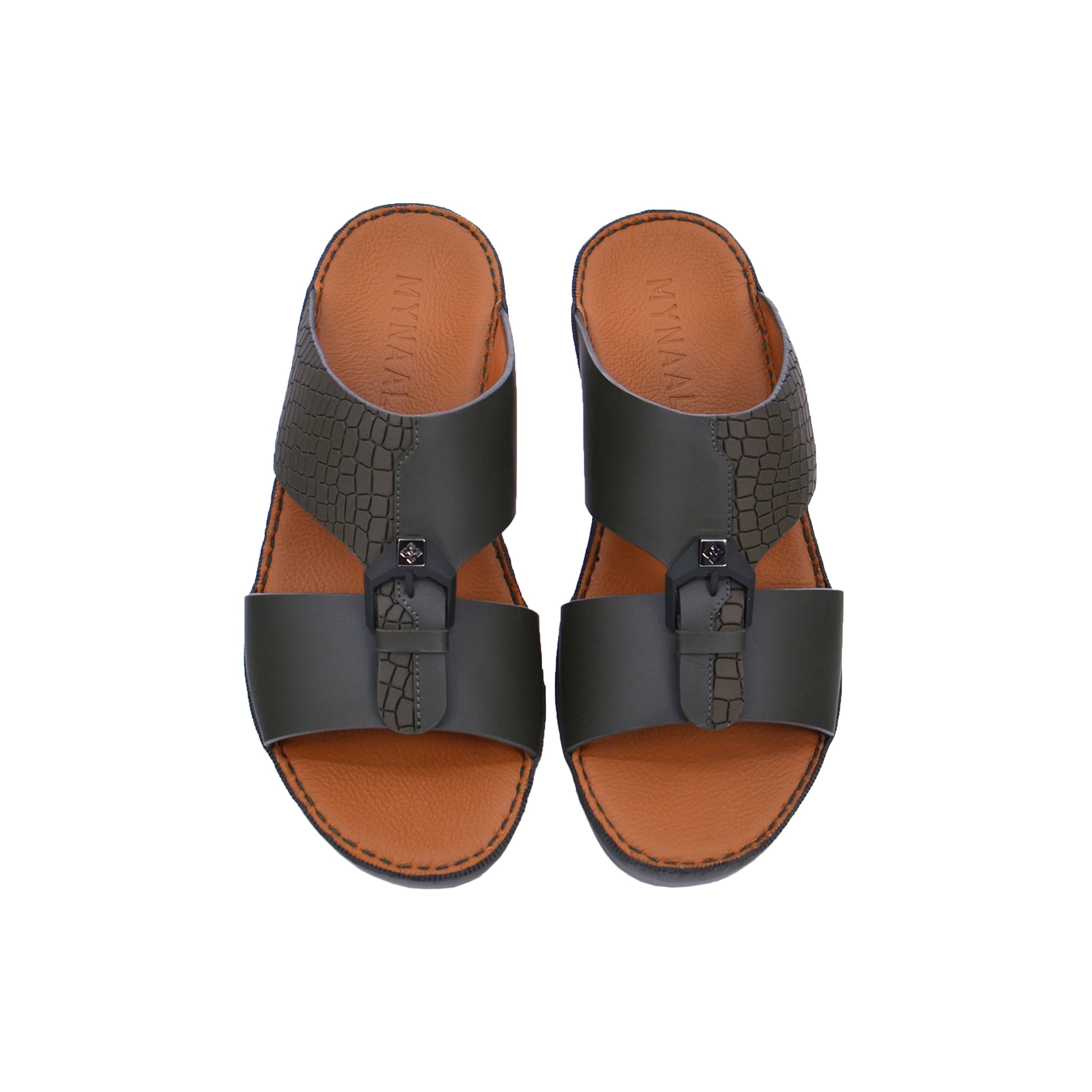 Mynaal Men's flat sandal - B121 - Green