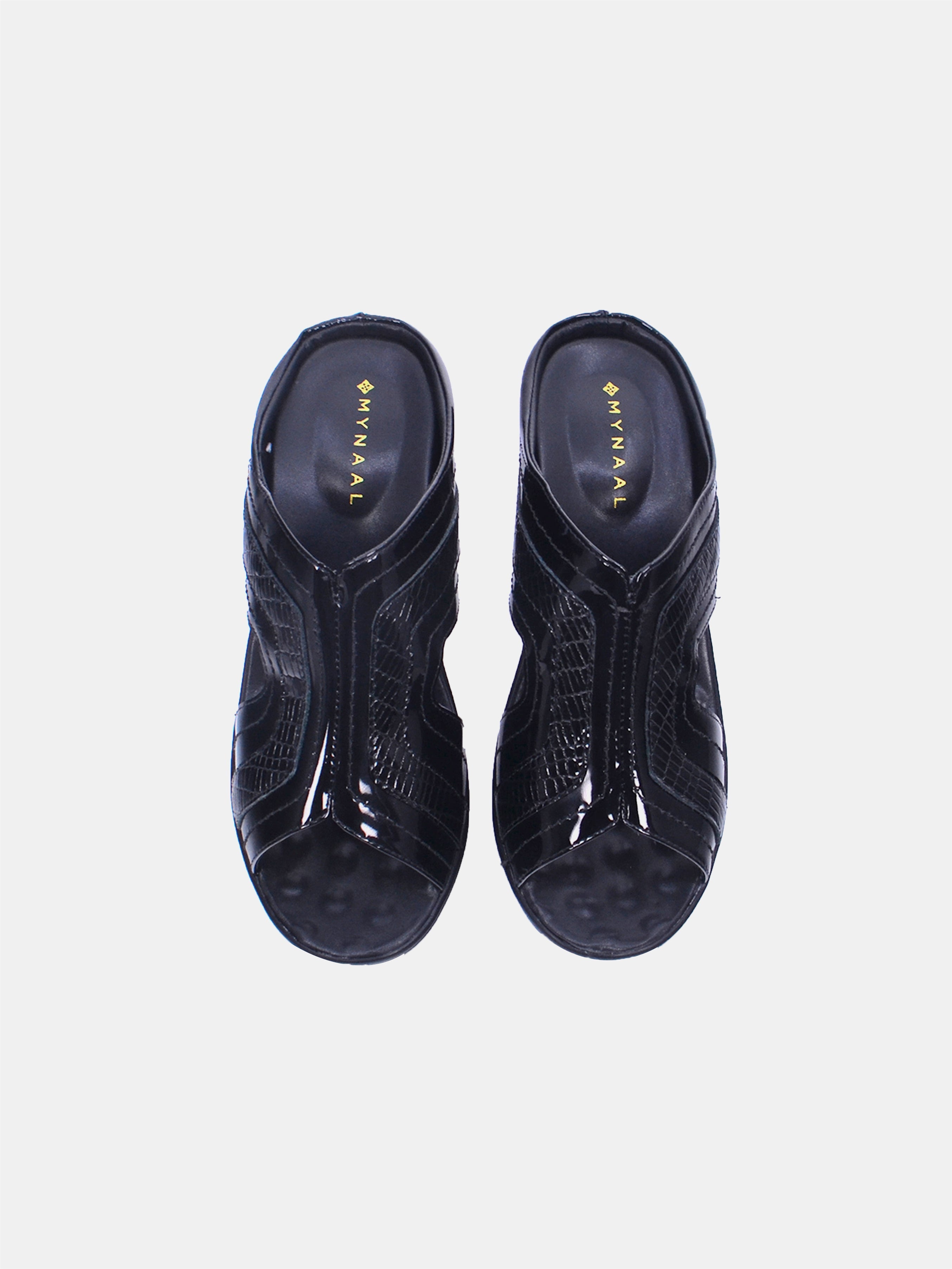 Mynaal Women's wedge heel sandal- 20926-6 -Black