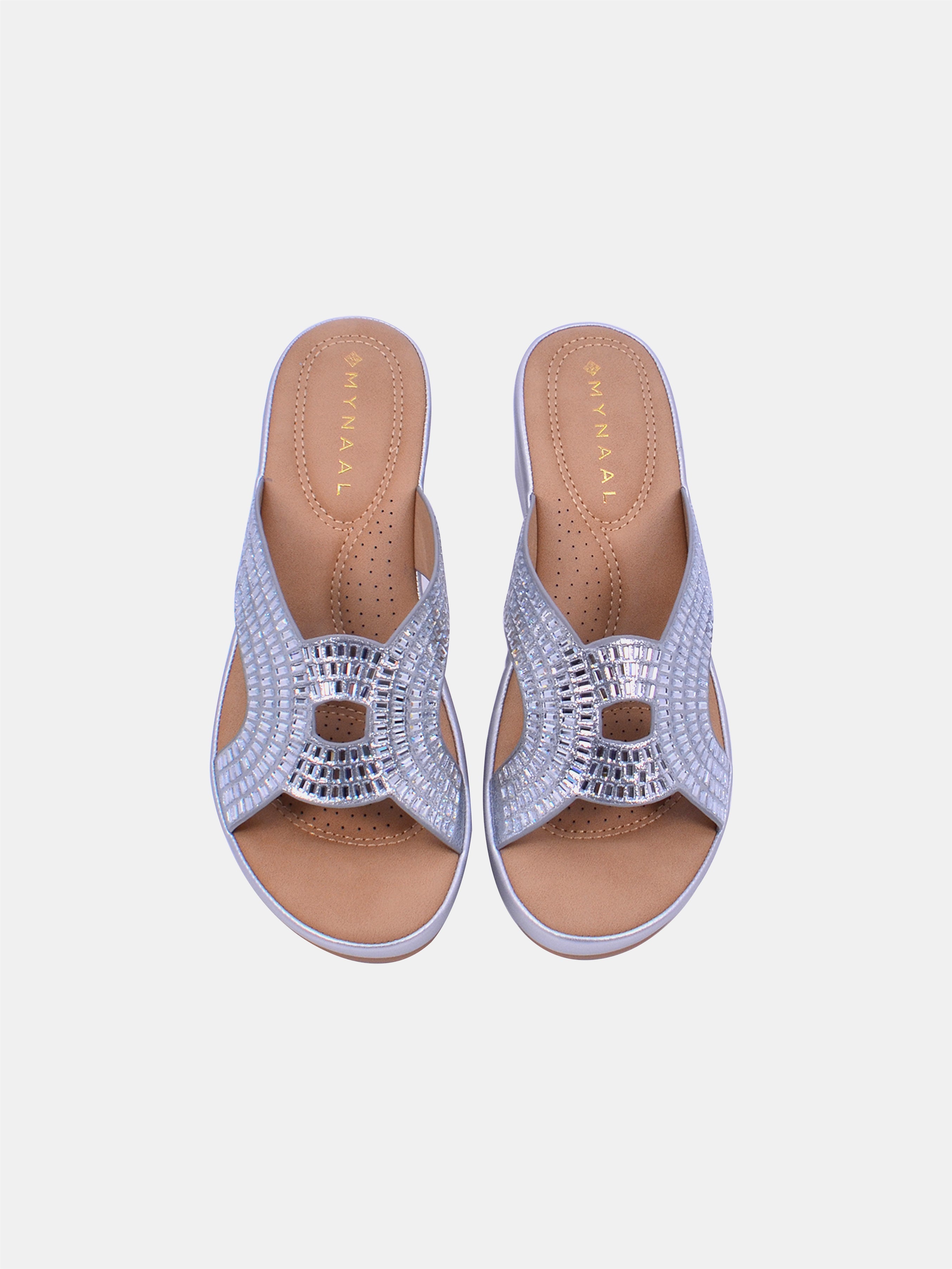 Mynaal Women's platform sandal-23ABT172-Silver