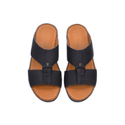 Mynaal Men's flat sandal - B121 - Black