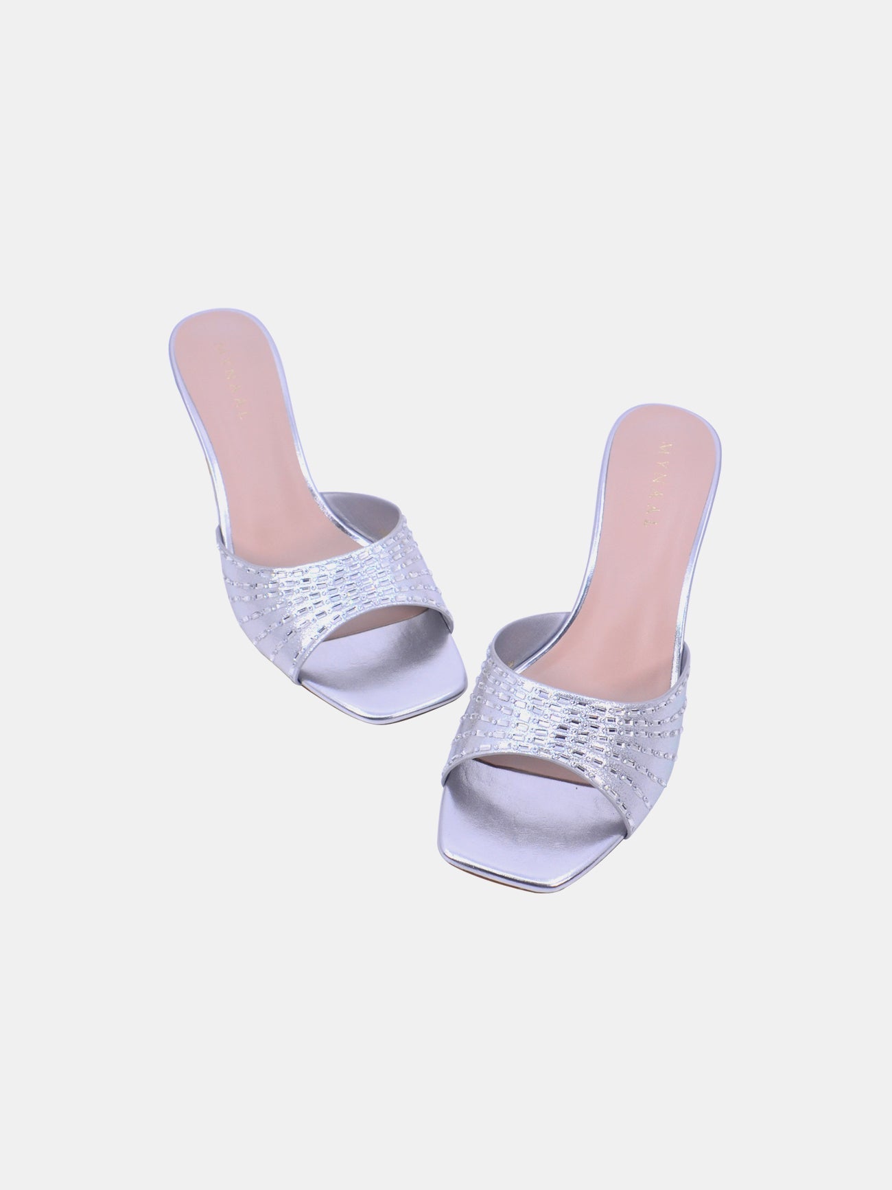 Mynaal Women's spool heel sandal-3U888-6-Silver