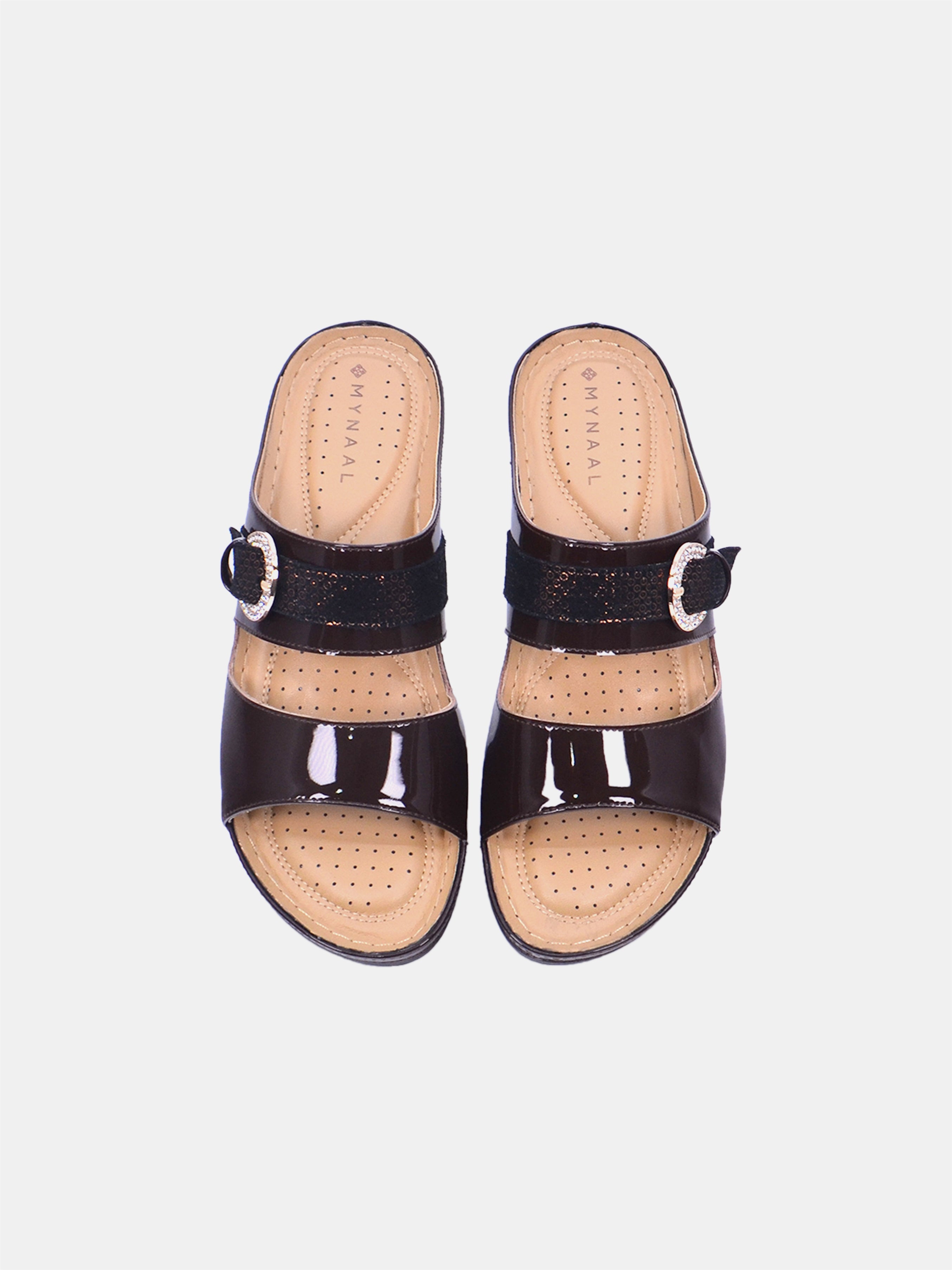 Mynaal Women's flat sandal-18F8845-10-Brown