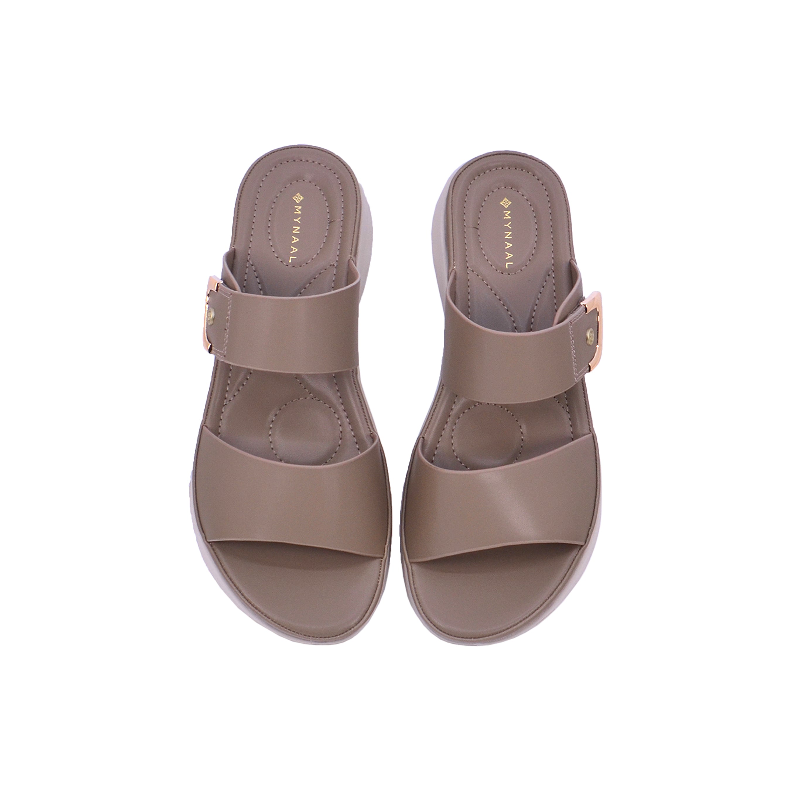 Mynaal Women's flat sandal-414RJ66E-Brown