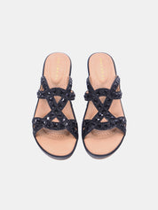 Mynaal Women's wedge heel sandal-3F8730-96-Black