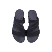 Mynaal Women's block-heel sandal with embellished straps-414RJ67B-Black